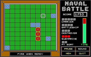 Naval Battle atari screenshot